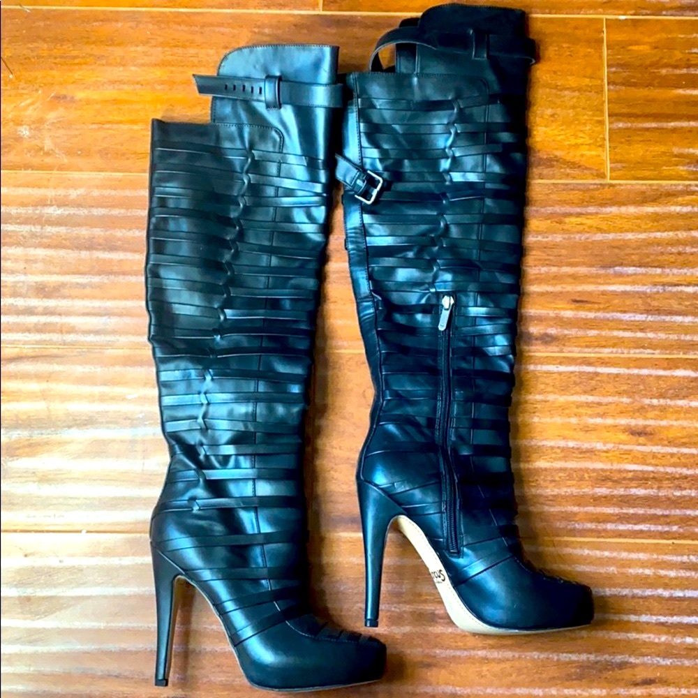 Sam Edelman Black Kallie Over the Knee Boots
